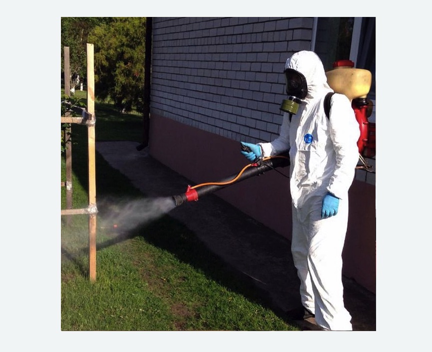 травля клещей на участке в Нязепетровске